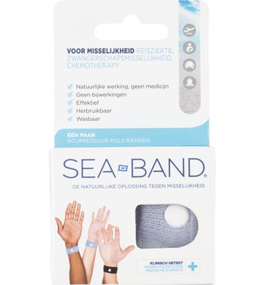 Sea Band Polsband voor volwassenen grijs (1paar) 1paar
