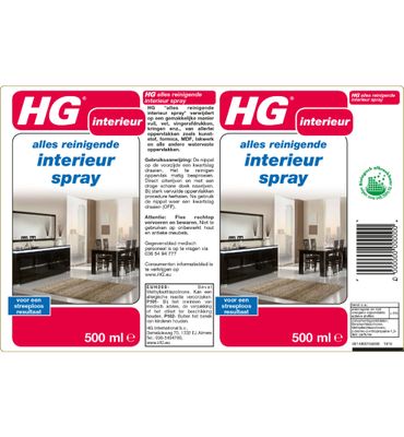 HG Interieur reiniger (500ml) 500ml