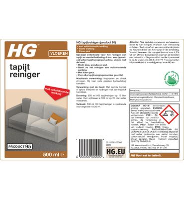 HG Tapijt reiniger 95 (500ml) 500ml