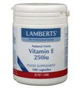Lamberts Vitamine E 250IE natuurlijk (100vc) 100vc