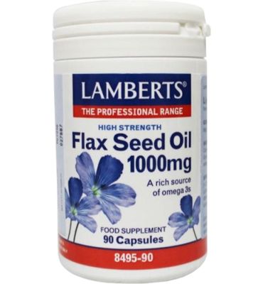 Lamberts Lijnzaadolie (flaxseed oil) 1000mg (90vc) 90vc