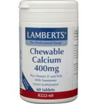 Lamberts Calcium 400mg kauwtabletten + Vit. D en Fos (60kt) 60kt thumb