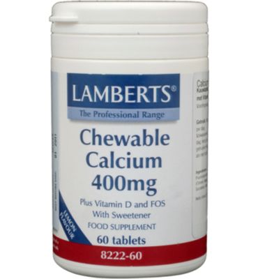 Lamberts Calcium 400mg kauwtabletten + Vit. D en Fos (60kt) 60kt