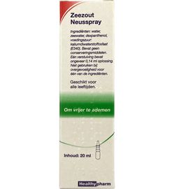 Healthypharm Healthypharm Zeezout neusspray (20ml)
