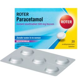 Roter Roter Paracetamol 500 mg bessen (20tb)