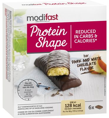 Modifast Protein Shape pure & witte chocolade 6 x 31 gram (6x31g) 6x31g