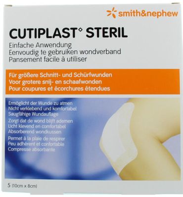 Cutiplast Steril 10 x 8cm (5st) 5st