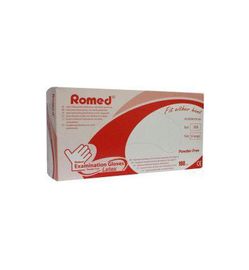 Romed Romed Latex handschoen niet steriel poedervrij XL (100st)
