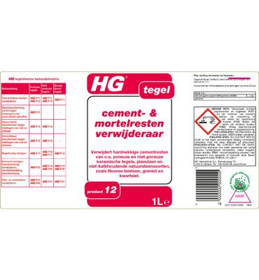 HG Limex cement & mortelrest verwijderaar 12 (1000ml) 1000ml
