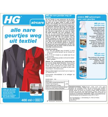HG Tegen nare geurtjes in textiel (400ml) 400ml