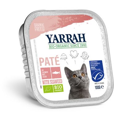 Yarrah Kattenvoer pate met zalm bio (100g) 100g