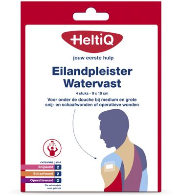 HeltiQ Eilandpleister watervast 9 x 10cm (4st) 4st