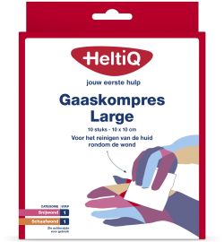 Heltiq HeltiQ Gaaskompressen 10 x 10cm (10st)