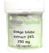 Natuurapotheek Natuurapotheek Ginkgo biloba 24% 250 mg (100ca)
