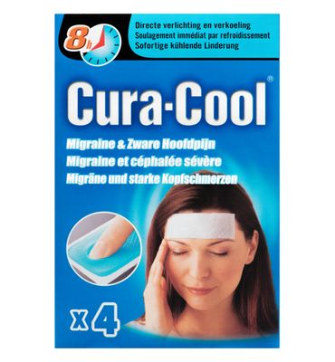 Be Cool Cura-cool migraine strips (4st) 4st