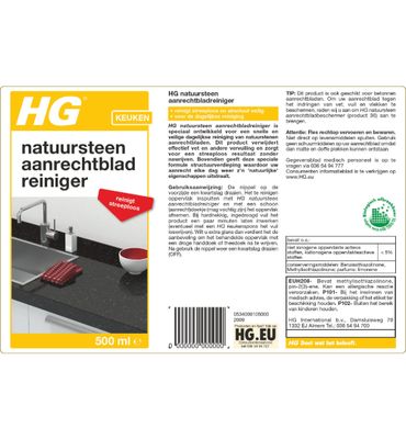 HG Natuurstenen aanrechtblad reiniger (500ml) 500ml