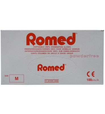 Romed Vinyl handschoen niet steriel poedervrij M (100st) 100st