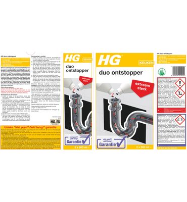HG Duo ontstopper 2 x 500ml (1st) 1st