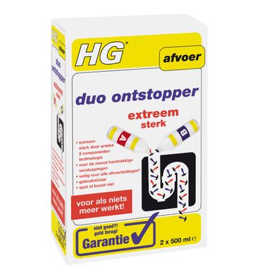 HG Duo ontstopper 2 x 500ml (1st) 1st