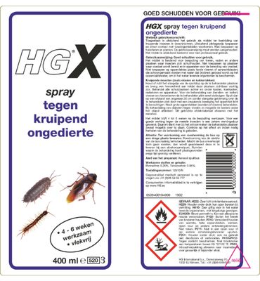 HG X kruipend ongedierte spray (400ml) 400ml
