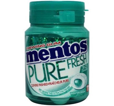 Mentos Gum pure wintergreen pot (30st) 30st