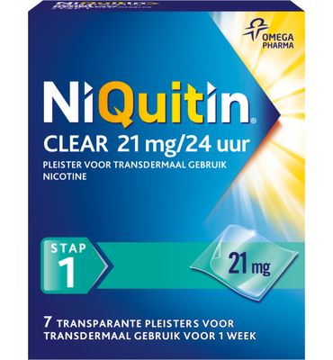 Niquitin Stap clear 21 mg/24 uur (7st) 7st