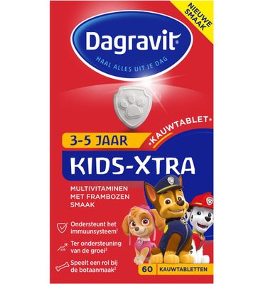 Dagravit Multi kids Framboos 3-5 jaar (60kt) 60kt