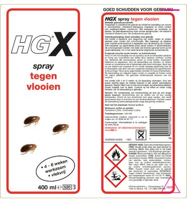 HG X vlooien spray (400ml) 400ml
