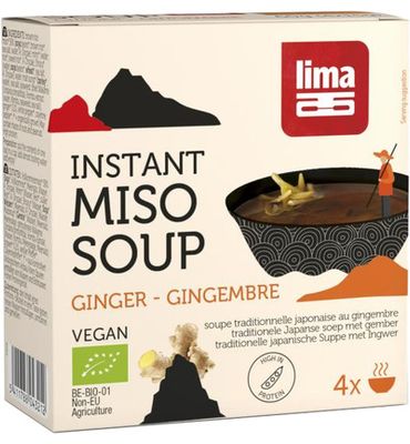 Lima Instant miso soep gember 4 x 15 gram bio (4x15g) 4x15g