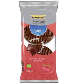 Bonvita Bonvita Rijstwafels pure chocolade bio (100g)