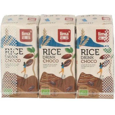 Lima Rice drink choco calcium 200 m l bio (3st) 3st