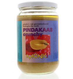 Monki Monki Pindakaas crunchy met zout eko bio (650g)