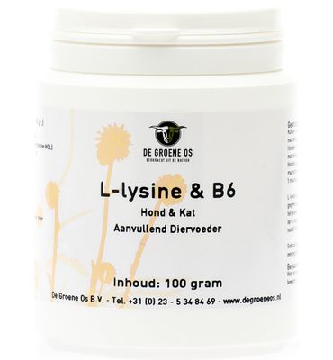 De Groene Os L-Lysine en Vitamine B6 hond/kat (100g) 100g
