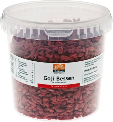 Mattisson Healthstyle Bessen goji gedroogd pot (1000g) 1000g