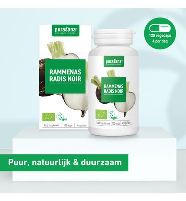 Purasana Rammenas/radis noir vegan bio (120vc) 120vc