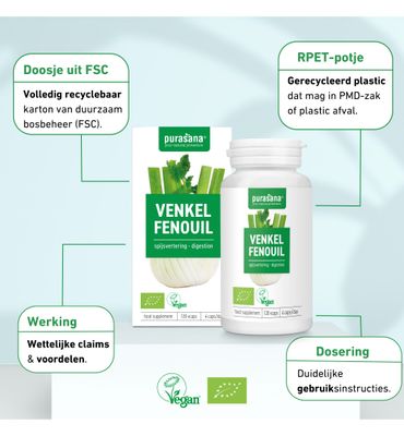 Purasana Venkel/fenouil vegan bio (120vc) 120vc