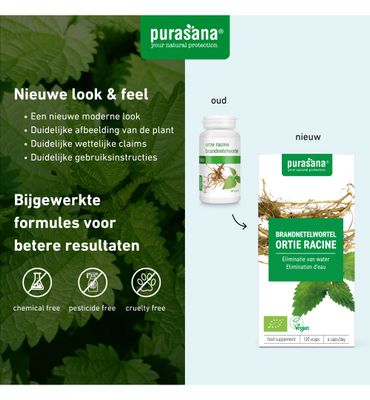 Purasana Brandnetelwortel/ortie racine vegan bio (120vc) 120vc