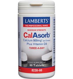 Lamberts Lamberts Calasorb (calcium citraat) & Vitamine D3 (60tb)