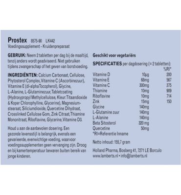Lamberts Prostex 320mg beta sitosterol (90tb) 90tb