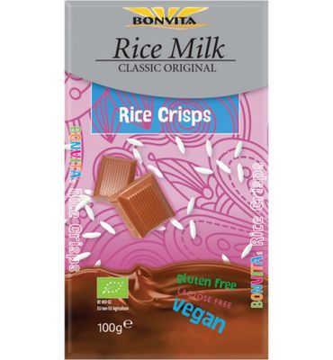 Bonvita Rijstmelk chocolade rice crispy bio (100g) 100g