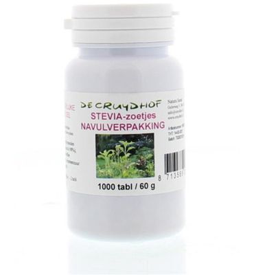De Cruydhof Stevia extract zoetjes navulling (1000tb) 1000tb