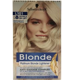 Schwarzkopf Schwarzkopf Blonde haarverf platinum blond L101 (1set)