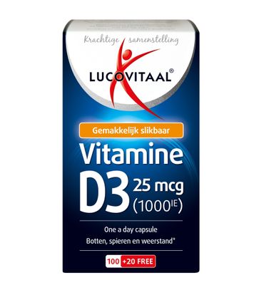 Lucovitaal Vitamine D3 25mcg (120ca) 120ca