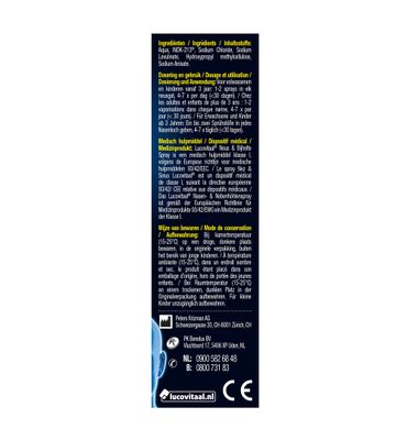 Lucovitaal Neus & bijholte spray (10ml) 10ml