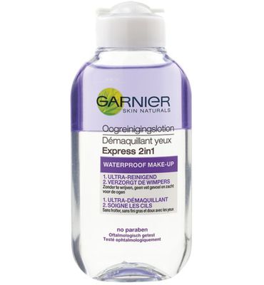 Garnier Skin naturals express oogreinigingslotion 2-in-1 (125ml) 125ml