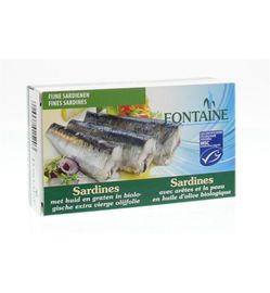 Fontaine Fontaine Sardines met huid en graat (120g)
