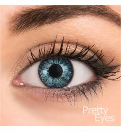 Pretty Eyes Pretty Eyes 1-Dag kleurlens 8P blauw (8st)