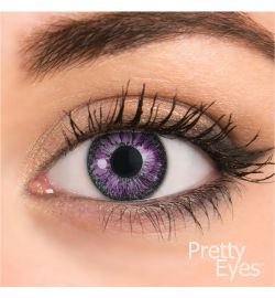 Pretty Eyes Pretty Eyes 1-Dag kleurlens 8P violet (8st)