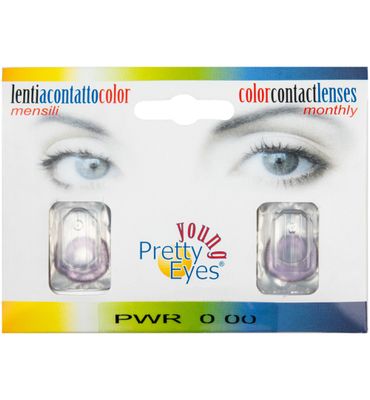 Pretty Eyes 1-Maand kleurlens 2P violet (2st) 2st
