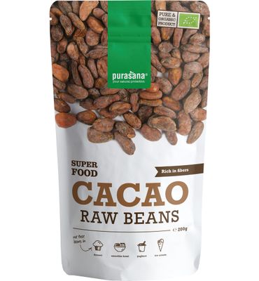 Purasana Cacao bonen/feves vegan bio (200g) 200g
